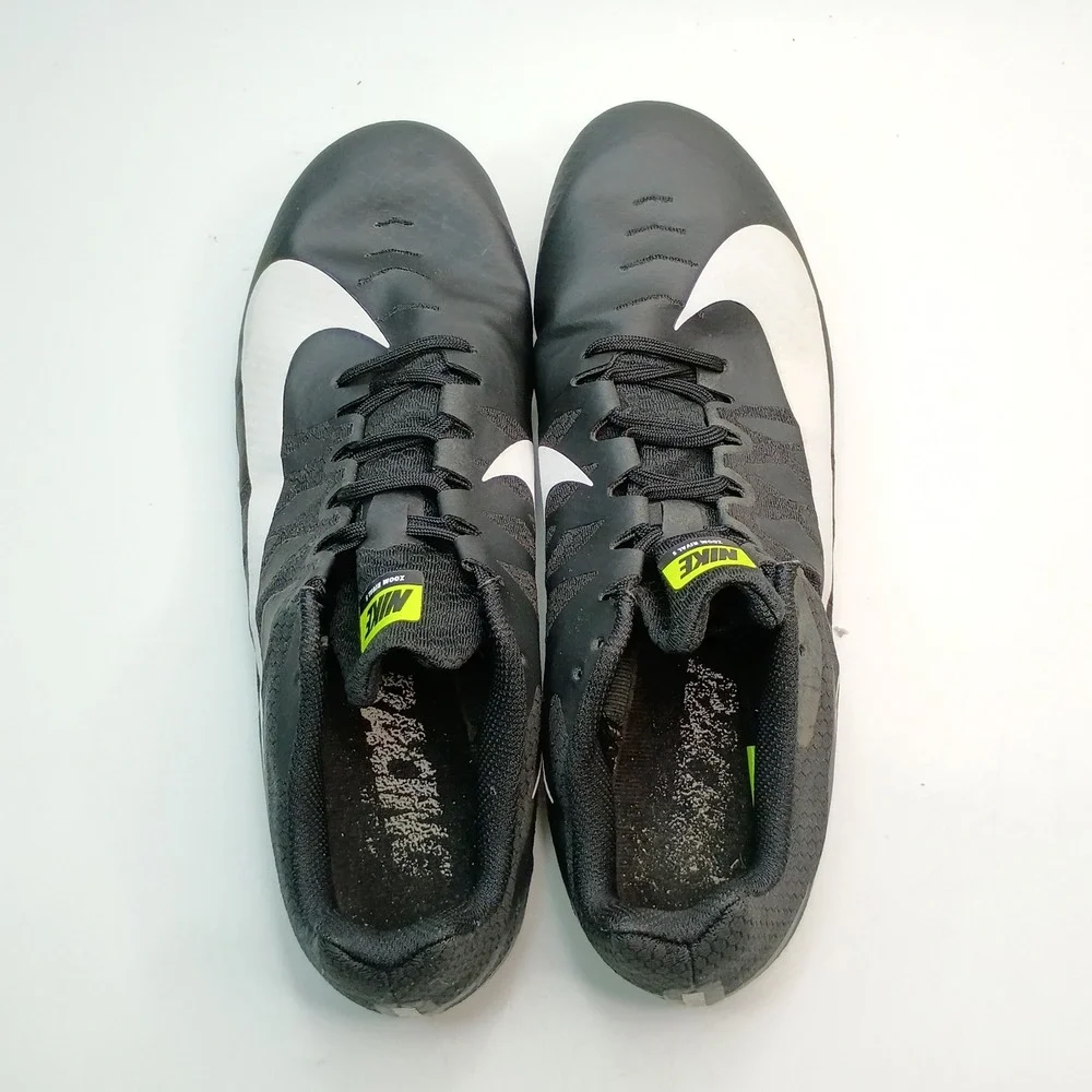 Nike Zoom Rival S 8 Racing Spikes Men Size 12 Black White Track Shoes